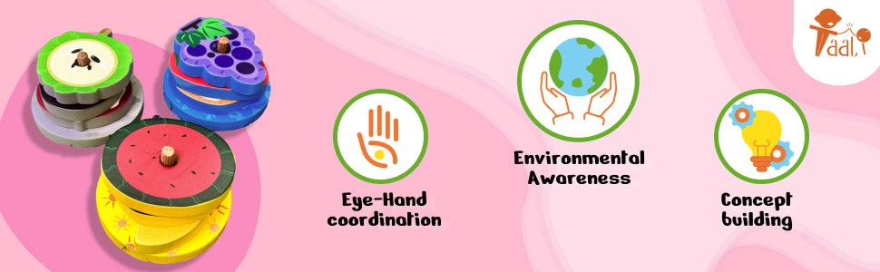 Educational toy mausami fal develops eye-hand coordination, environmental awareness, and concept building