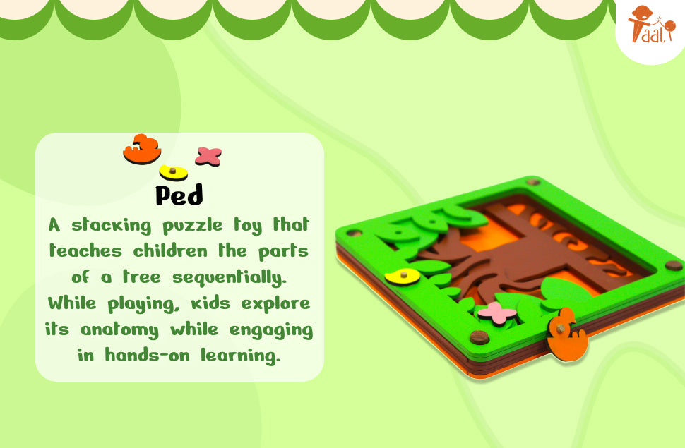 With this toy, children not only uncover the anatomy of trees but also actively engage in constructing their own tree.